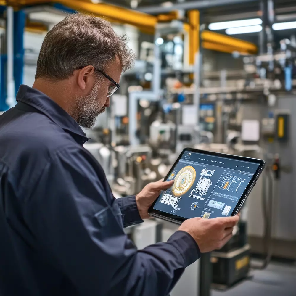 A man is conducting research in production.