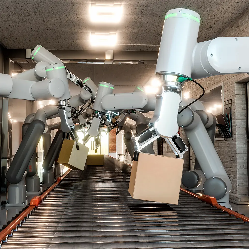 A man is inspecting products.